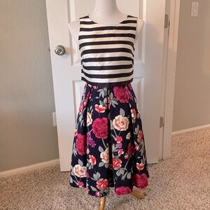 Moulinette Soeurs Floral Stripe Dress